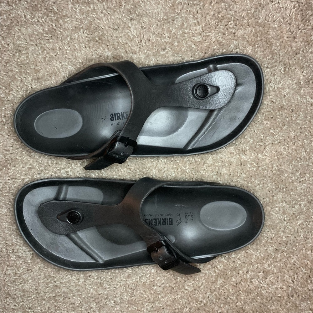 Dark Gray Birkenstock Plastic Sandals